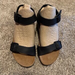 Papillio Birkenstock Black Sandals with Adjustable Straps, size 38, NWOT